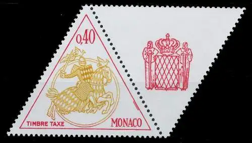 MONACO PORTOMARKEN Nr 72ZfRe postfrisch WAAGR PAAR 3BA5AE