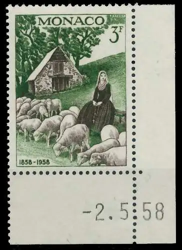 MONACO 1958 Nr 592 postfrisch ECKE-URE 3BA702