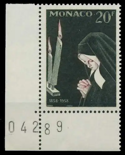 MONACO 1958 Nr 597 postfrisch ECKE-ULI 3BA722