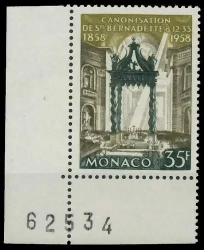 MONACO 1958 Nr 598 postfrisch ECKE-ULI 3BA75E