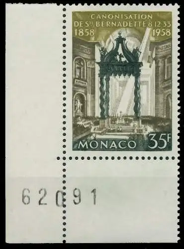 MONACO 1958 Nr 598 postfrisch ECKE-ULI 3BA746