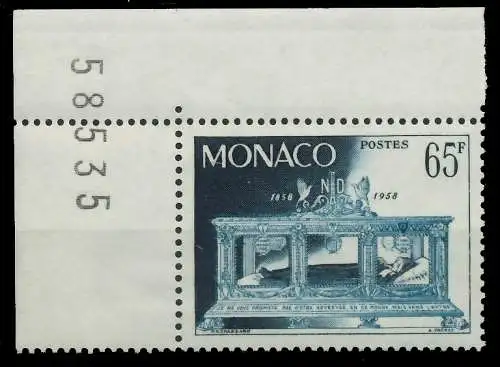 MONACO 1958 Nr 600 postfrisch ECKE-OLI 3BA782