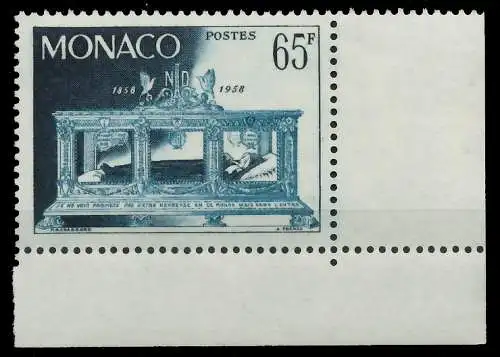 MONACO 1958 Nr 600 postfrisch ECKE-URE 3BA796