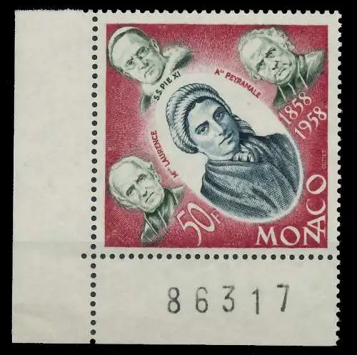 MONACO 1958 Nr 599 postfrisch ECKE-ULI 3BA852