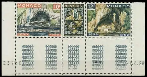MONACO 1958 Nr 594 + 595 596 postfrisch 3ER STR URA 3BA7CA