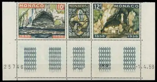MONACO 1958 Nr 594 + 595 596 postfrisch 3ER STR URA 3BA7E2