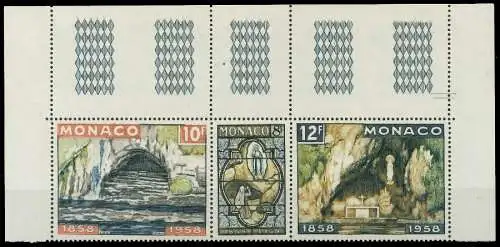 MONACO 1958 Nr 594 + 595 596 postfrisch 3ER STR ORA SF1156E