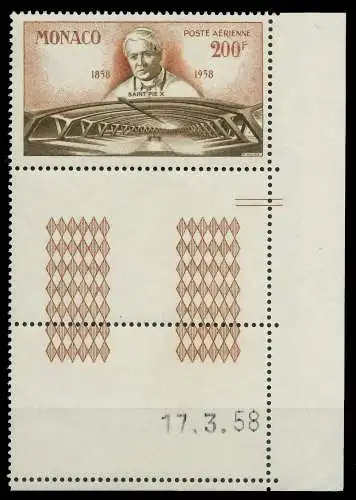 MONACO 1958 Nr 602Lf2u postfrisch SENKR PAAR 3BA84A