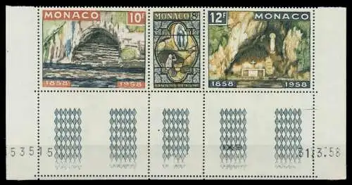 MONACO 1958 Nr 594 + 595 596 postfrisch 3ER STR URA 3BD842