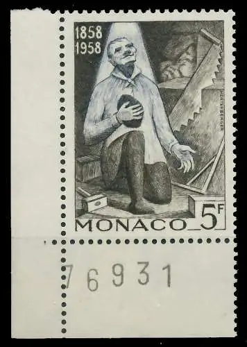 MONACO 1958 Nr 593 postfrisch ECKE-ULI 3BD84E