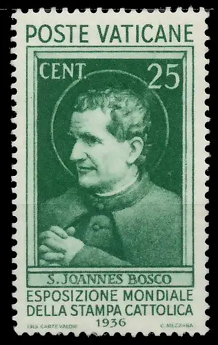 VATIKAN 1936 Nr 53 ungebraucht 3C2562