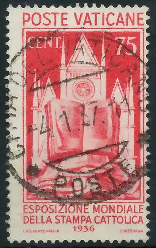 VATIKAN 1936 Nr 55 zentrisch gestempelt 3C25FE