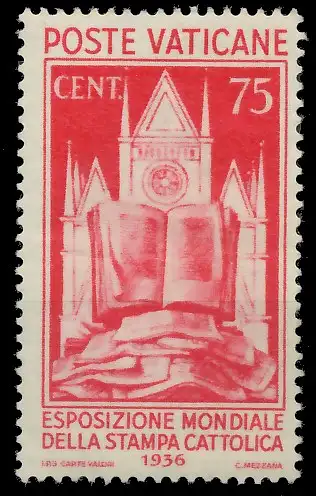 VATIKAN 1936 Nr 55 ungebraucht 3C261A