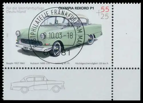 BRD BUND 2003 Nr 2363 zentrisch gestempelt ECKE-URE 3C2736