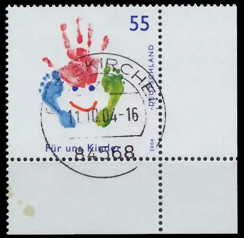 BRD BUND 2004 Nr 2418 zentrisch gestempelt ECKE-URE 3C87EE