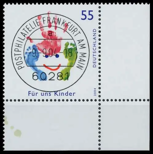 BRD BUND 2004 Nr 2418 zentrisch gestempelt ECKE-URE 3C87F2