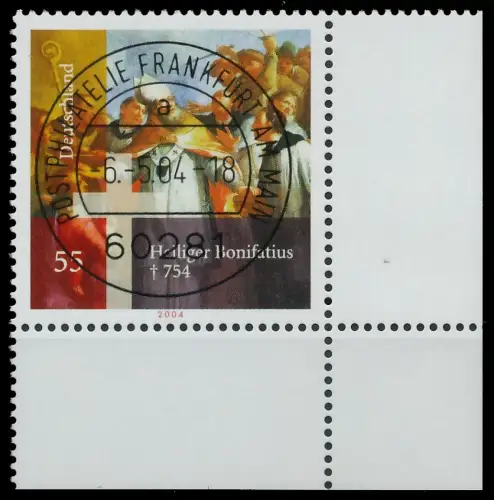 BRD BUND 2004 Nr 2401 zentrisch gestempelt ECKE-URE 3C8892