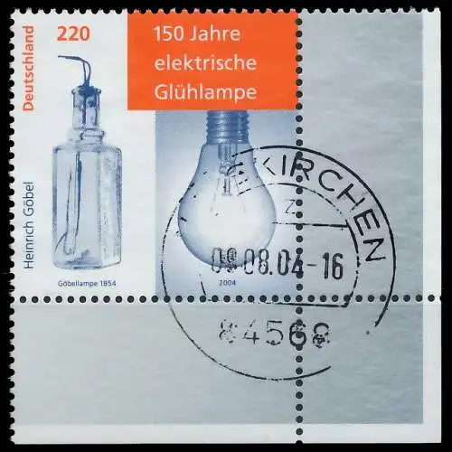 BRD BUND 2004 Nr 2395 zentrisch gestempelt ECKE-URE 3C890A