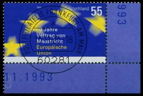 BRD BUND 2003 Nr 2373 zentrisch gestempelt ECKE-URE 3C8A46