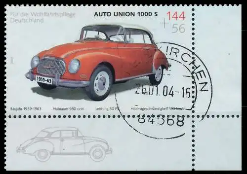 BRD BUND 2003 Nr 2366 zentrisch gestempelt ECKE-URE 3C8A6E