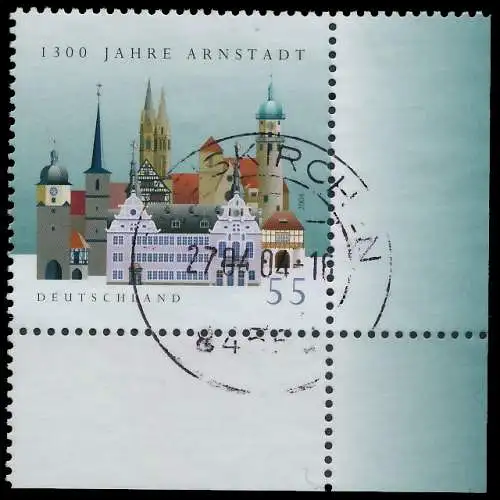 BRD BUND 2004 Nr 2388 zentrisch gestempelt ECKE-URE 3C8AF6