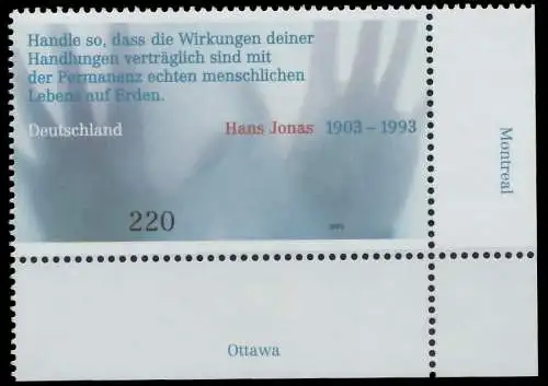 BRD BUND 2003 Nr 2338 postfrisch ECKE-URE 3C8C2A