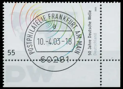 BRD BUND 2003 Nr 2334 zentrisch gestempelt ECKE-URE 3C8CEE