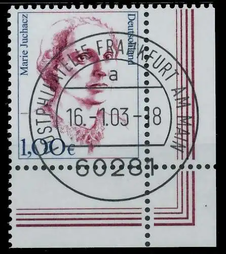 BRD DS FRAUEN Nr 2305 zentrisch gestempelt ECKE-URE 3C8DA6