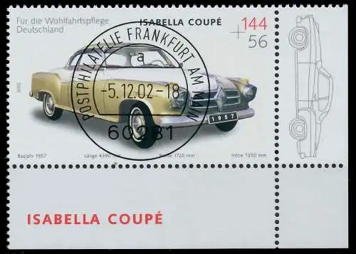 BRD BUND 2002 Nr 2293 zentrisch gestempelt ECKE-URE 3C8E26