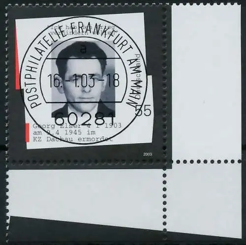 BRD BUND 2003 Nr 2310 zentrisch gestempelt ECKE-URE 3C8E7E