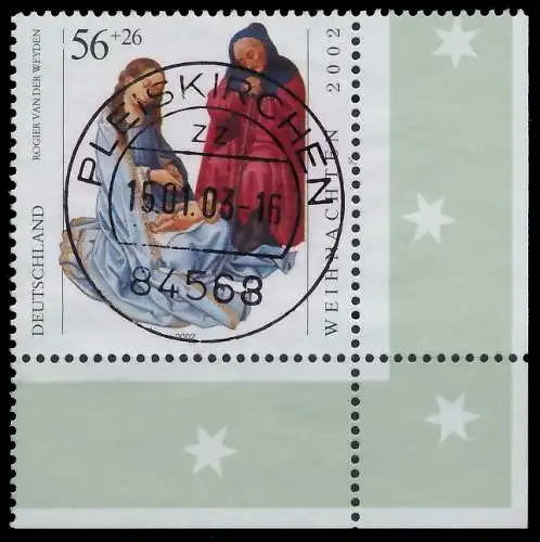 BRD BUND 2002 Nr 2286 zentrisch gestempelt ECKE-URE 3CCE4A