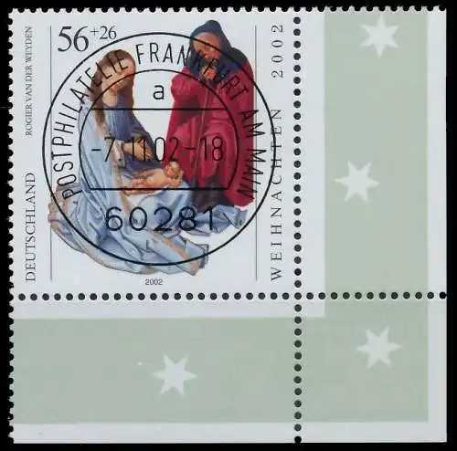 BRD BUND 2002 Nr 2286 zentrisch gestempelt ECKE-URE 3CCE46