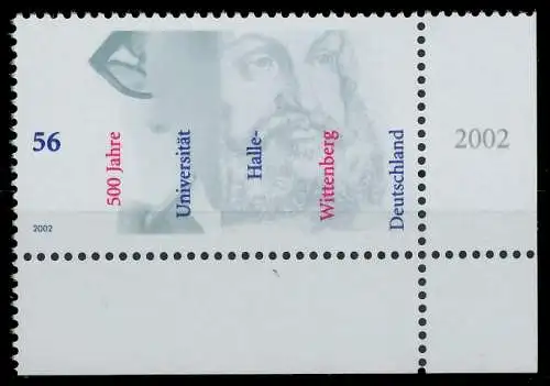 BRD BUND 2002 Nr 2254 postfrisch ECKE-URE 3CD042