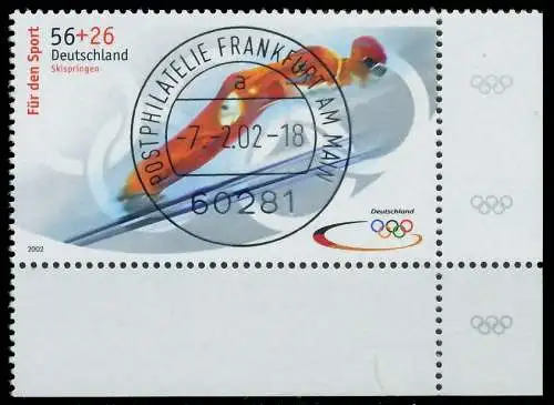 BRD BUND 2002 Nr 2239a zentrisch gestempelt ECKE-URE 3CD0EA