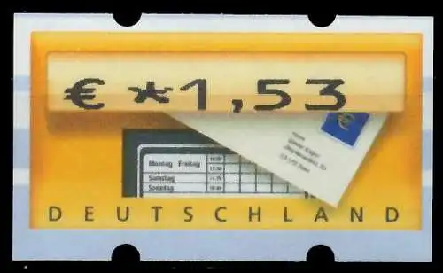 BRD BUND AUTOMATENMARKEN 2002 Nr ATM 5-1-0153 ungebraucht SF28632