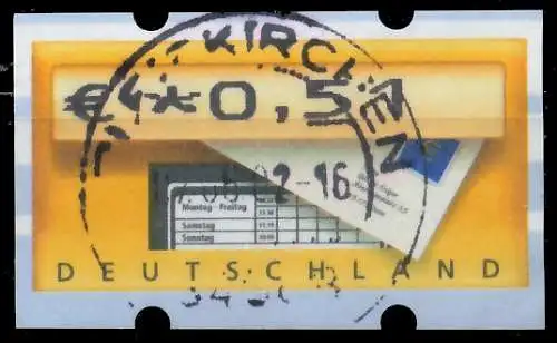 BRD BUND AUTOMATENMARKEN 2002 Nr ATM 5-1-0051 Z 3CD15E