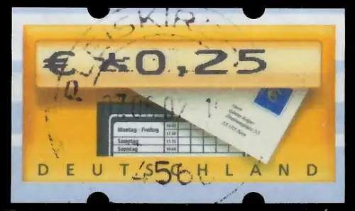 BRD BUND AUTOMATENMARKEN 2002 Nr ATM 5-1-0025 Z 3CD15A