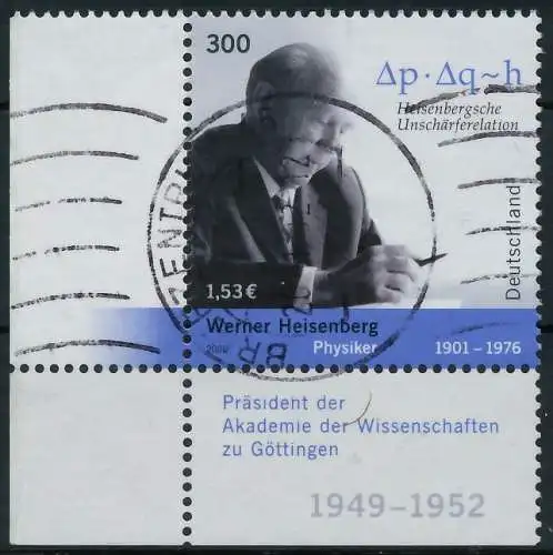 BRD BUND 2001 Nr 2228 gestempelt ECKE-ULI 3CD39E