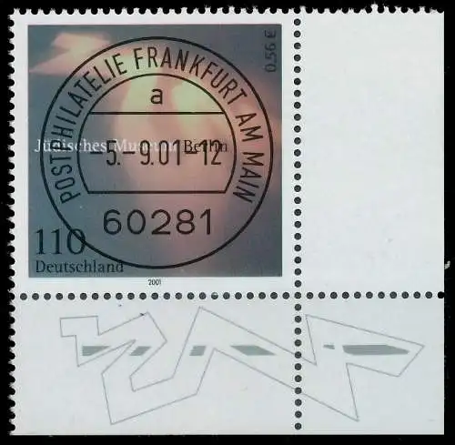 BRD BUND 2001 Nr 2216 zentrisch gestempelt ECKE-URE 3CD3CA
