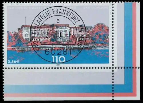 BRD BUND 2001 Nr 2198 zentrisch gestempelt ECKE-URE 3CD42E