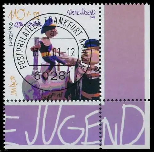 BRD BUND 2001 Nr 2193 zentrisch gestempelt ECKE-URE 3CD44E