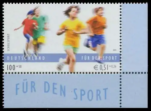 BRD BUND 2001 Nr 2165 postfrisch ECKE-URE 3CD5A2