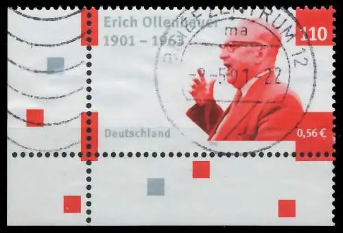 BRD BUND 2001 Nr 2174 zentrisch gestempelt ECKE-ULI 3CD5CA