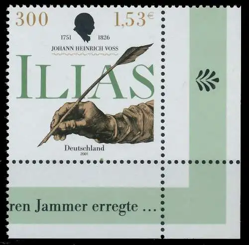 BRD BUND 2001 Nr 2170 postfrisch ECKE-URE 3CD602