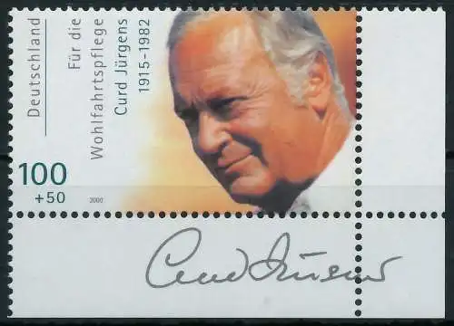 BRD BUND 2000 Nr 2144 postfrisch ECKE-URE 3D06B6