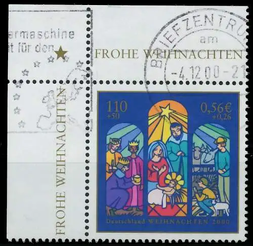BRD BUND 2000 Nr 2152 gestempelt ECKE-OLI 3D072A
