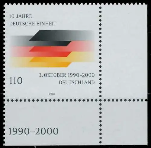 BRD BUND 2000 Nr 2142 postfrisch ECKE-URE 3D07FA