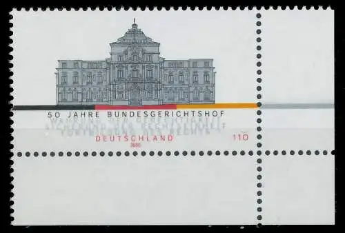 BRD BUND 2000 Nr 2137 postfrisch ECKE-URE 3D082A