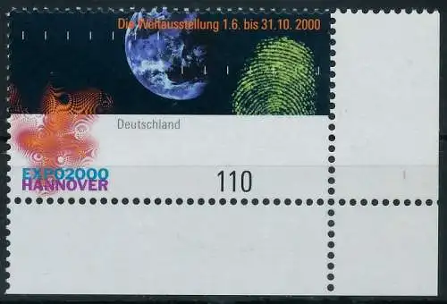 BRD BUND 2000 Nr 2130 postfrisch ECKE-URE 3D089A
