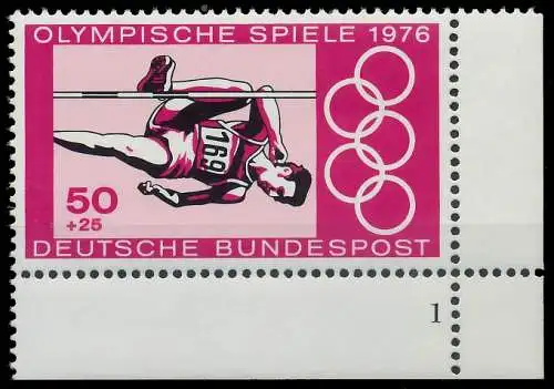 BRD BUND 1976 Nr 887 postfrisch FORMNUMMER 1 3D0A7A